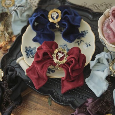 Hoshibako Works Dimensional Velvet Versatile Neckbow Hair Clip Brooch(Pre-Made/Full Payment Without Shipping)